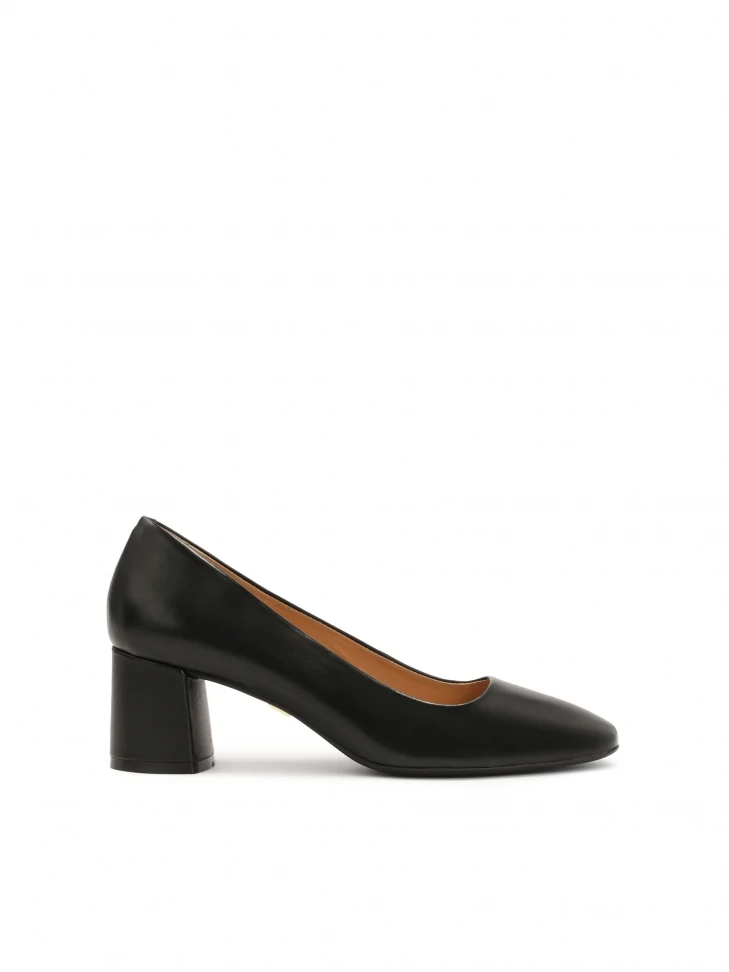kazar Black leather pumps without embellishments