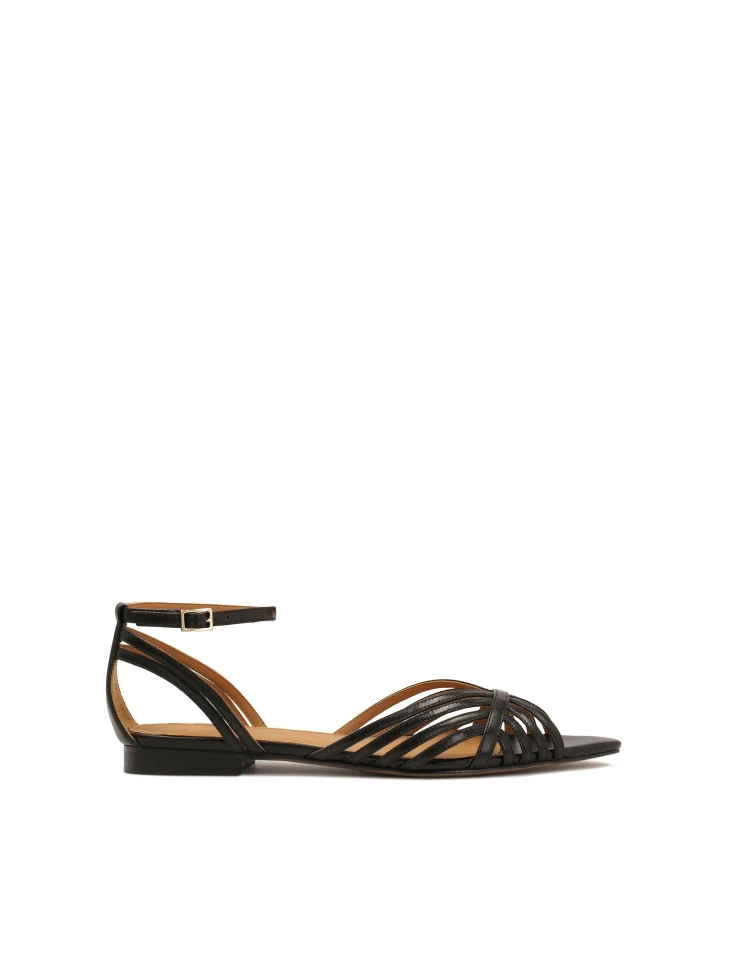 kazar Black leather sandals with a fine upper
