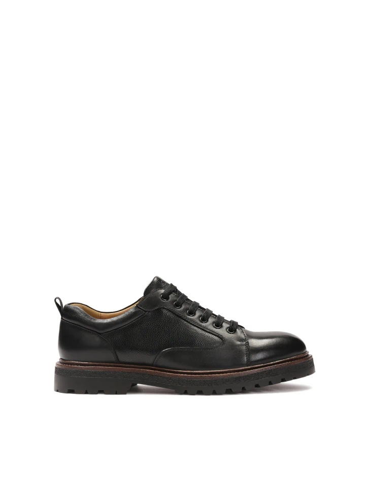 kazar Black leather shoes with a distinctive sole