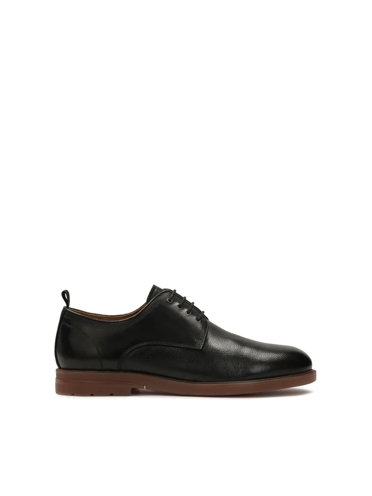 kazar Black leather shoes with brown sole