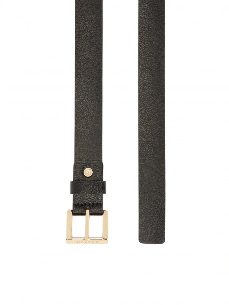 Kazar Black Leather Tied Belt