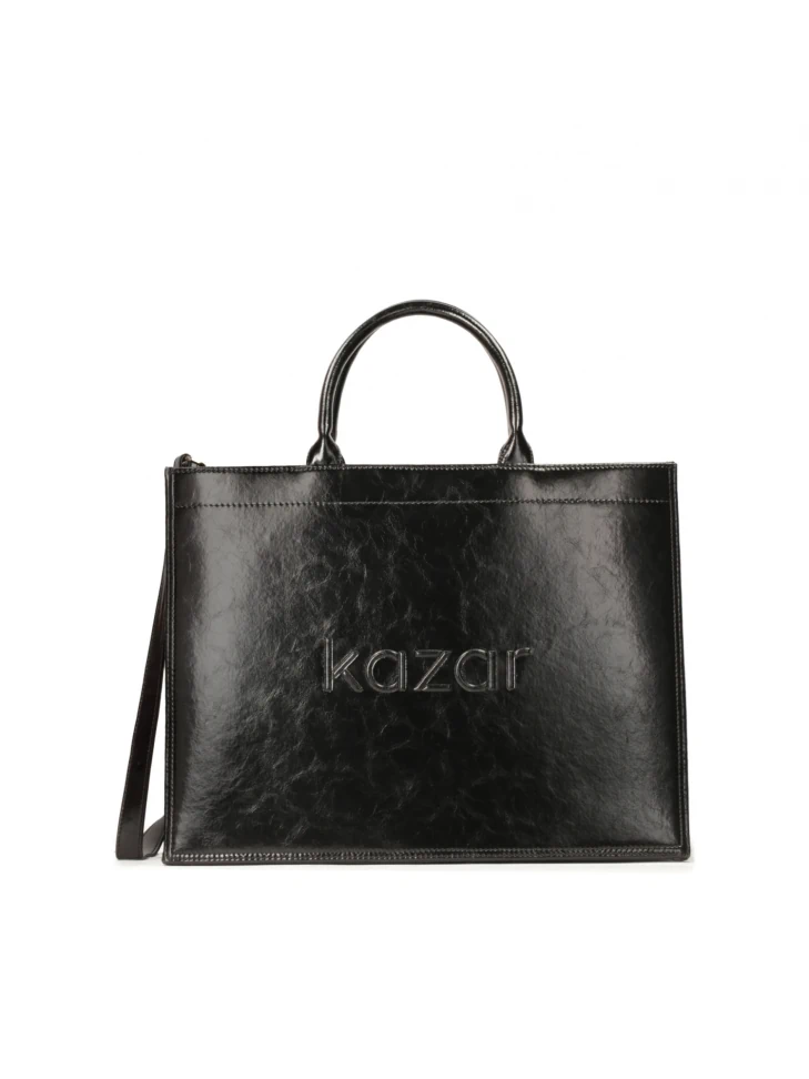 kazar Black leather tote bag
