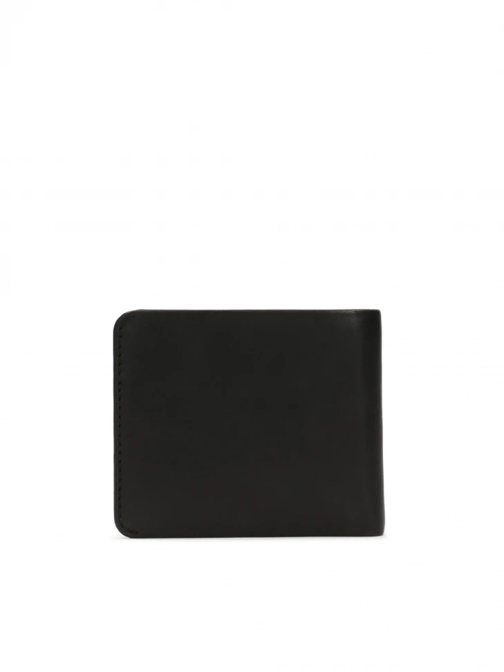 Kazar Black Leather Wallet With Coin Slot