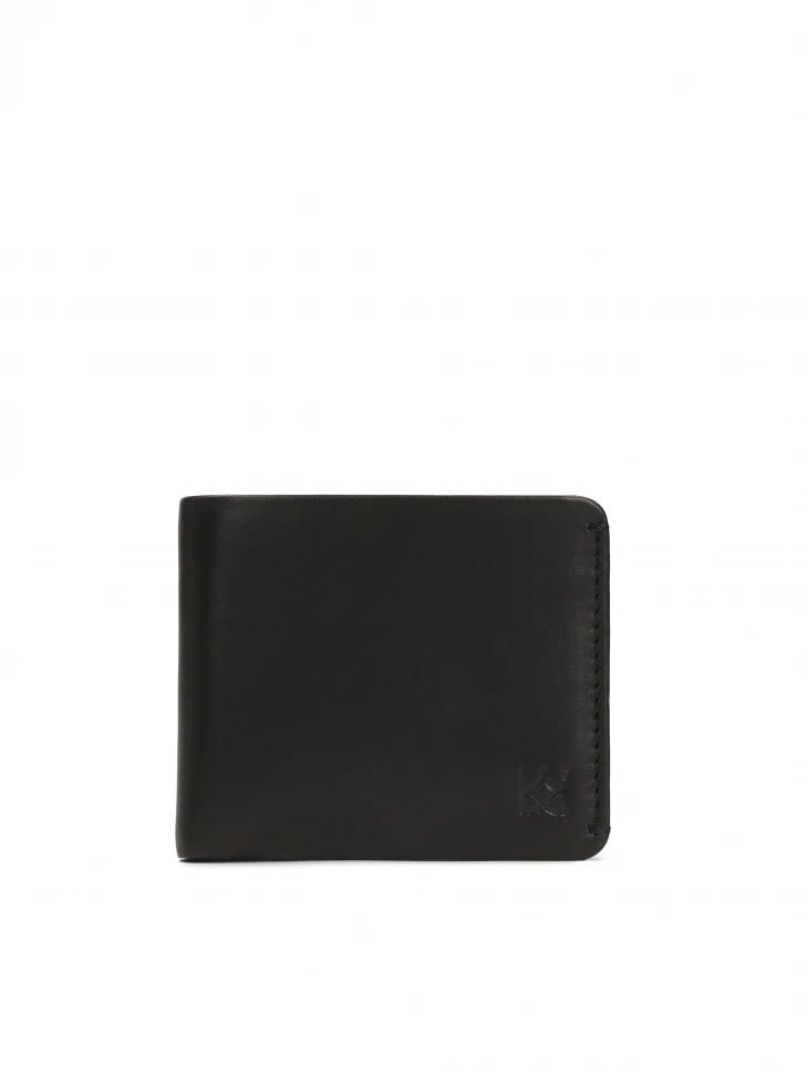 kazar Black leather wallet with coin slot