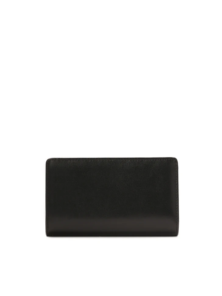 Kazar Black Leather Wallet With Red Interior