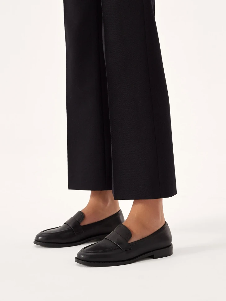 Kazar Black Loafers In Minimal Style