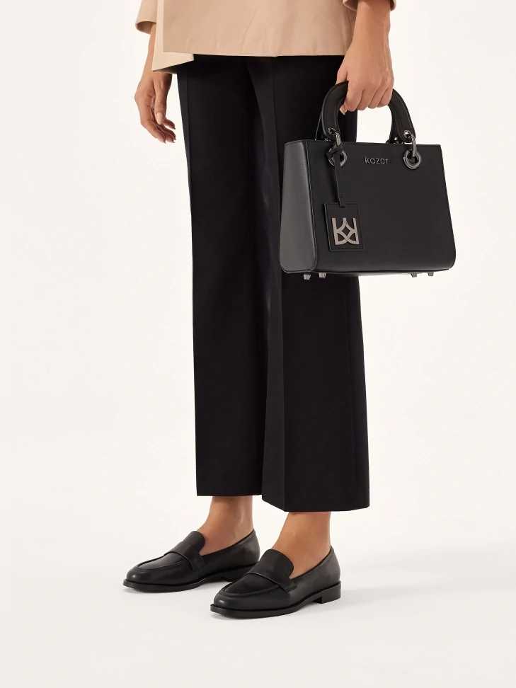 Kazar Black Loafers In Minimal Style
