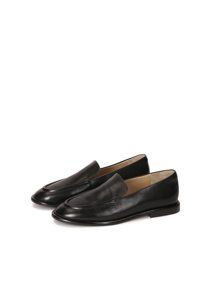 Kazar Black Loafers Made Of Natural Leather