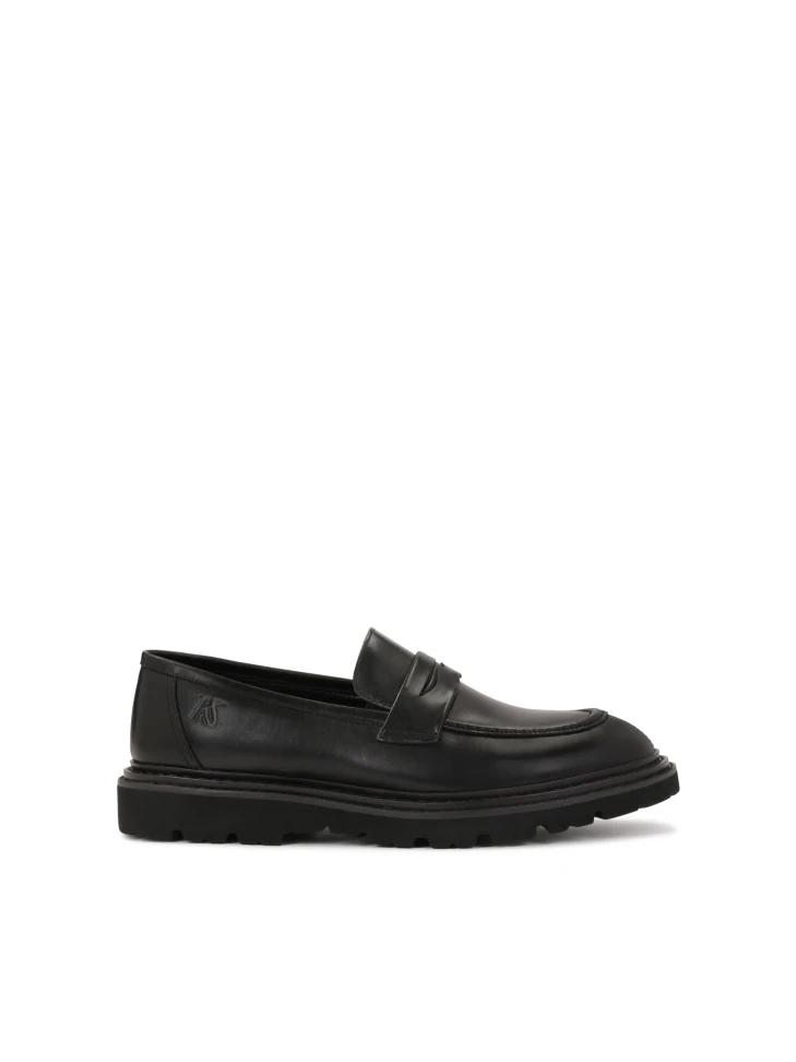 kazar Black loafers on a thicker sole