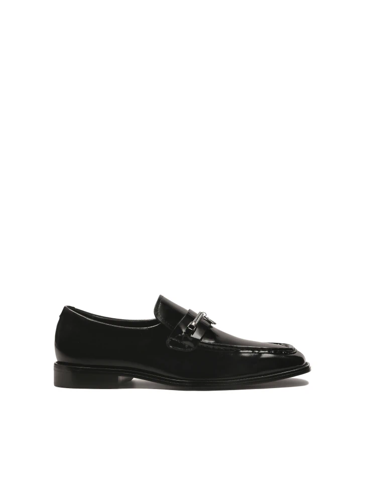 kazar Black loafers with jewelry embellishment