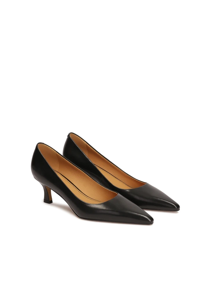 Kazar Black Low-heeled Pumps