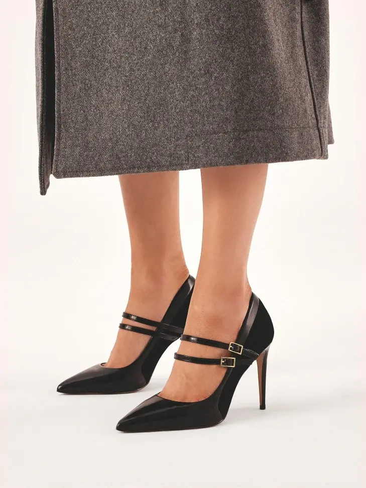 Kazar Black Mary Jane Pumps