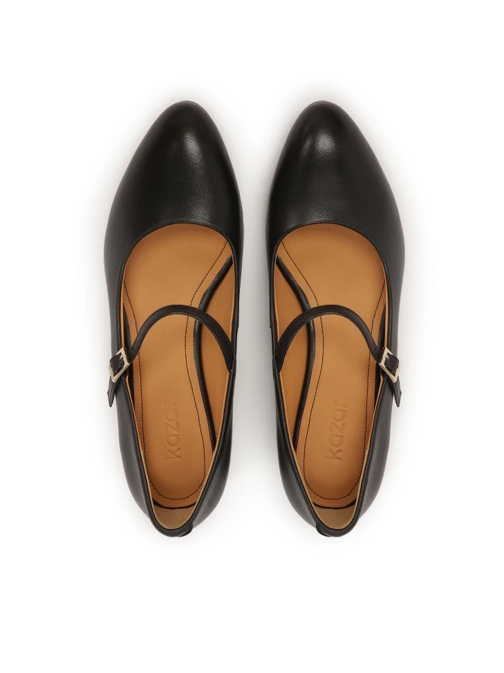 Kazar Black Mary Jane Strappy Pumps