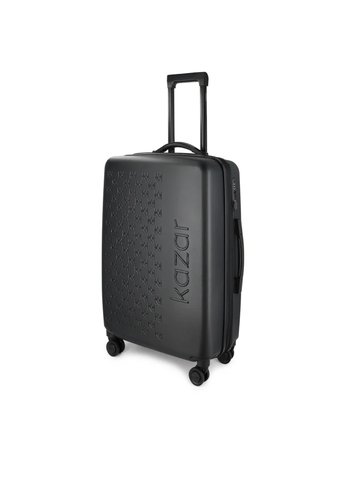Kazar Black Medium Suitcase In Elegant Style