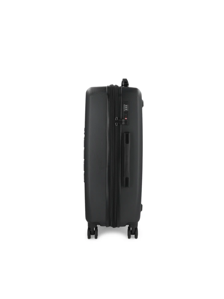 Kazar Black Medium Suitcase In Elegant Style