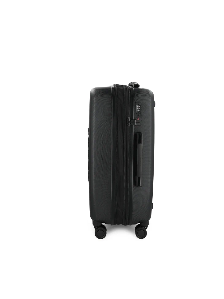 Kazar Black Medium Suitcase In Elegant Style