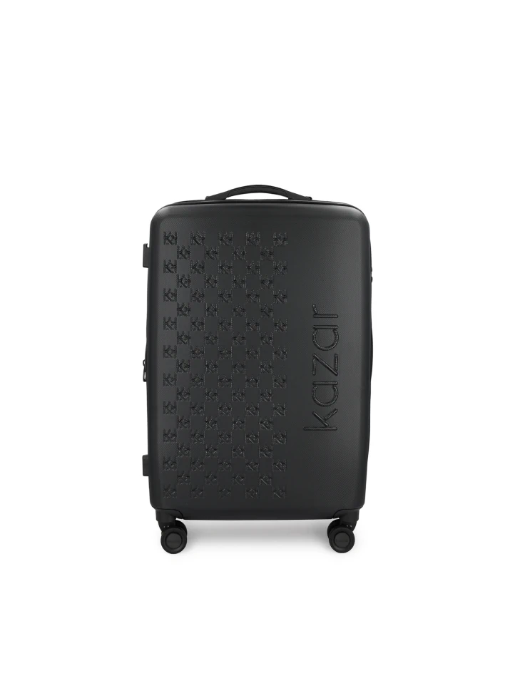 kazar Black medium suitcase in elegant style