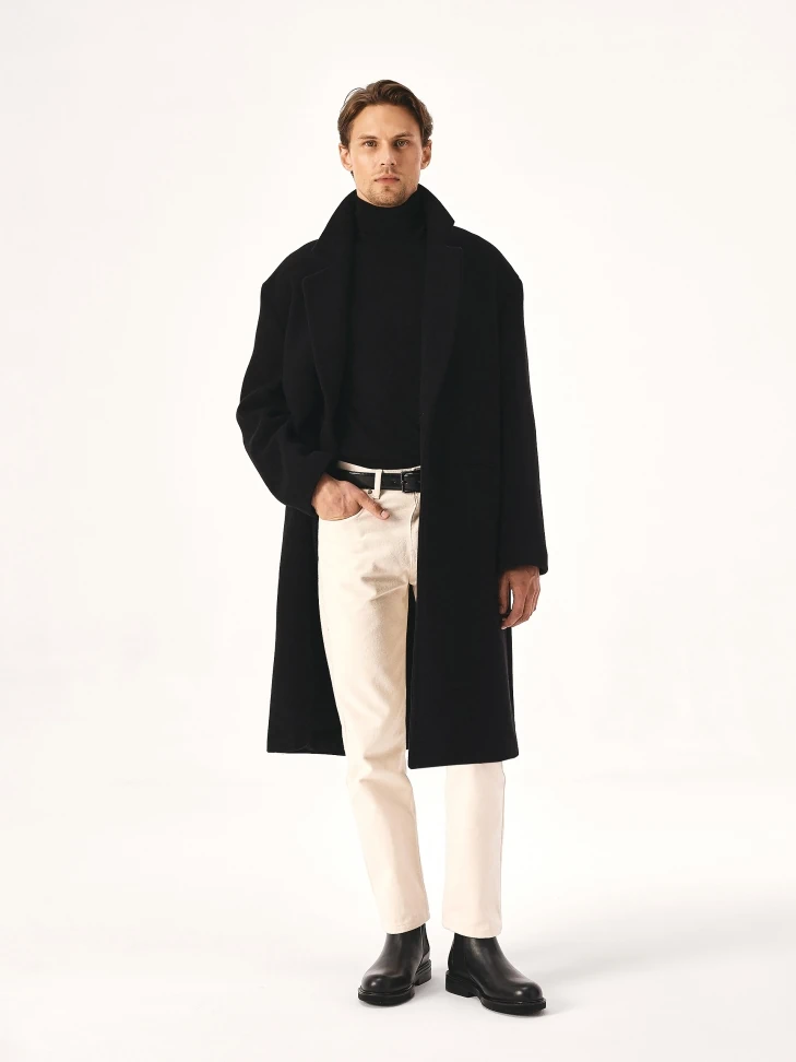 Kazar Black Men's Belt With Stitching