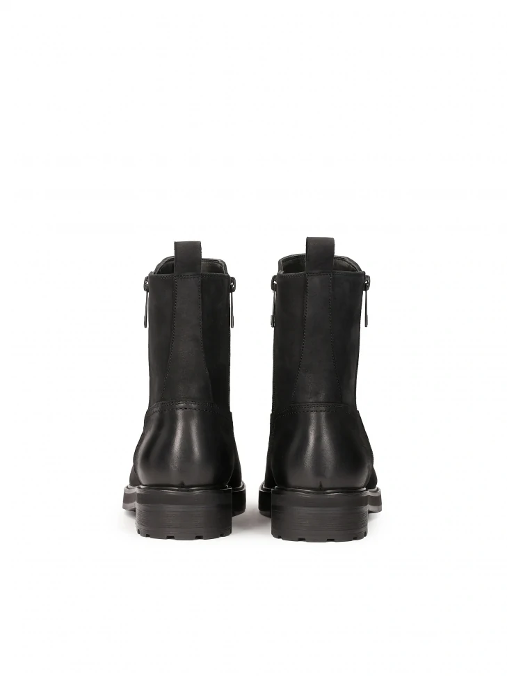 Kazar Black Men's Boots Made Of Combined Materials