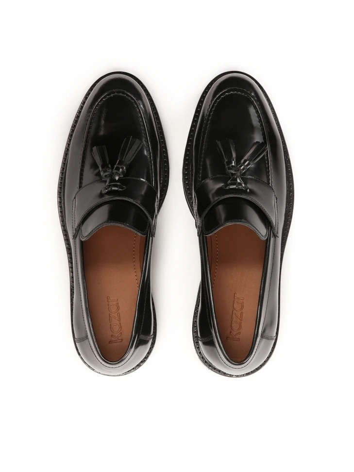 Kazar Black Men's Loafers With A Clutch