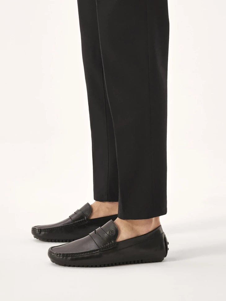 Kazar Black Men's Moccasins On A Comfortable Sole