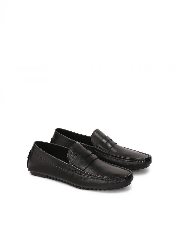 Kazar Black Men's Moccasins On A Comfortable Sole