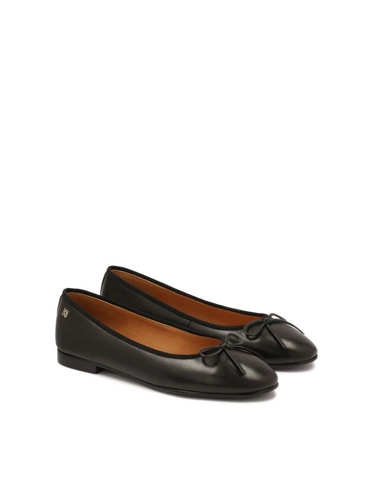 Kazar Black Minimalist Ballerinas