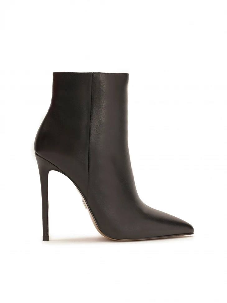 kazar Black minimalist heeled boots