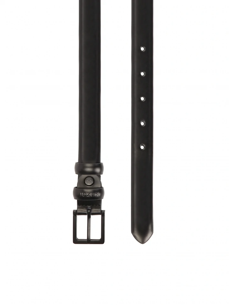 Kazar Black Minimalist Leather Belt