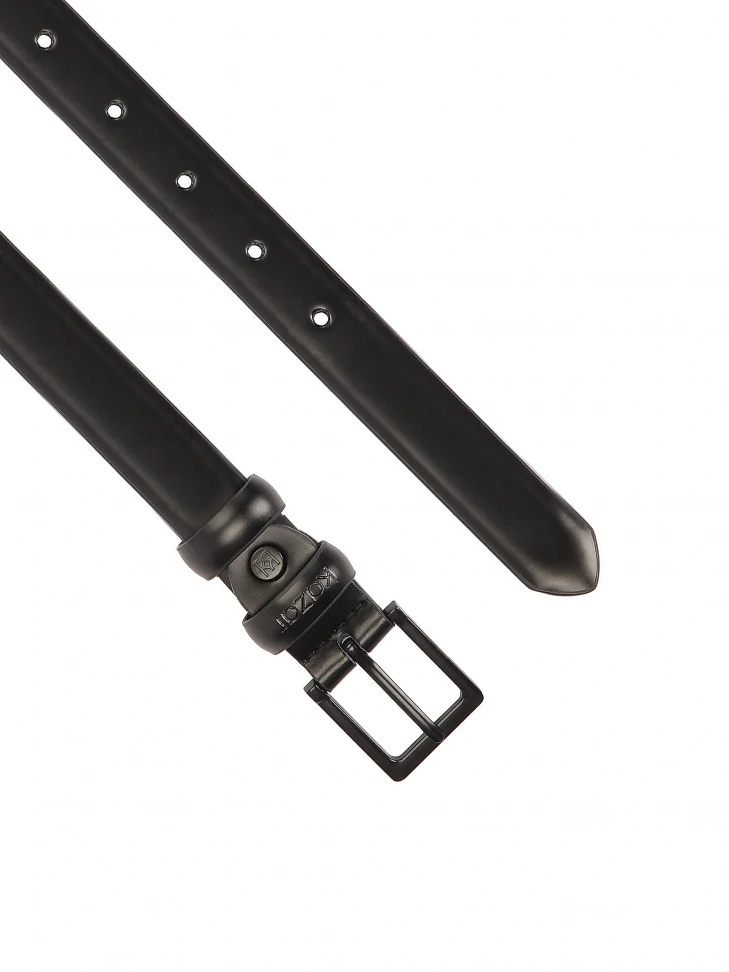 Kazar Black Minimalist Leather Belt