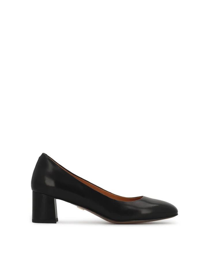 kazar Black minimalist leather pumps