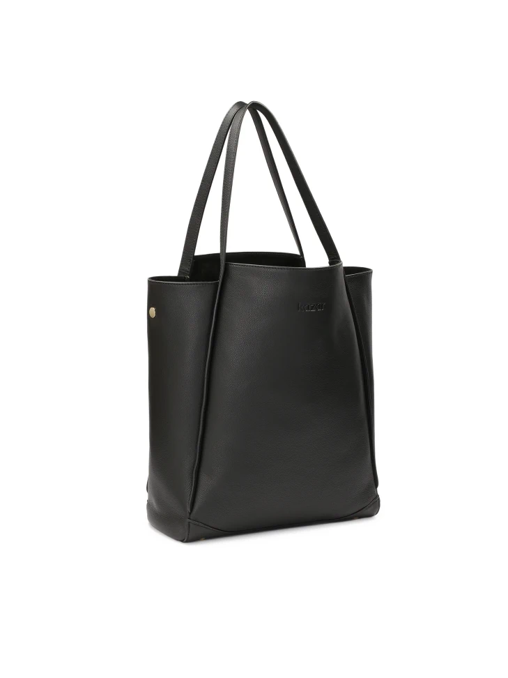 Kazar Black Minimalist Shoulder Bag