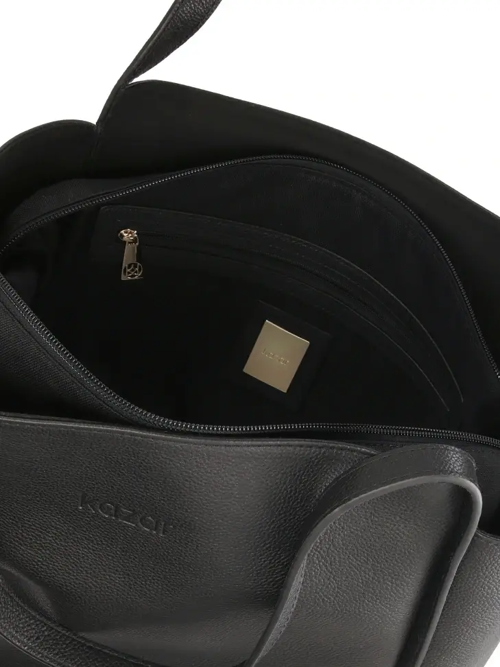 Kazar Black Minimalist Shoulder Bag