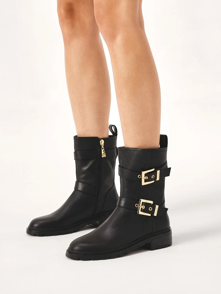 Kazar Black Motorcycle Style Boots