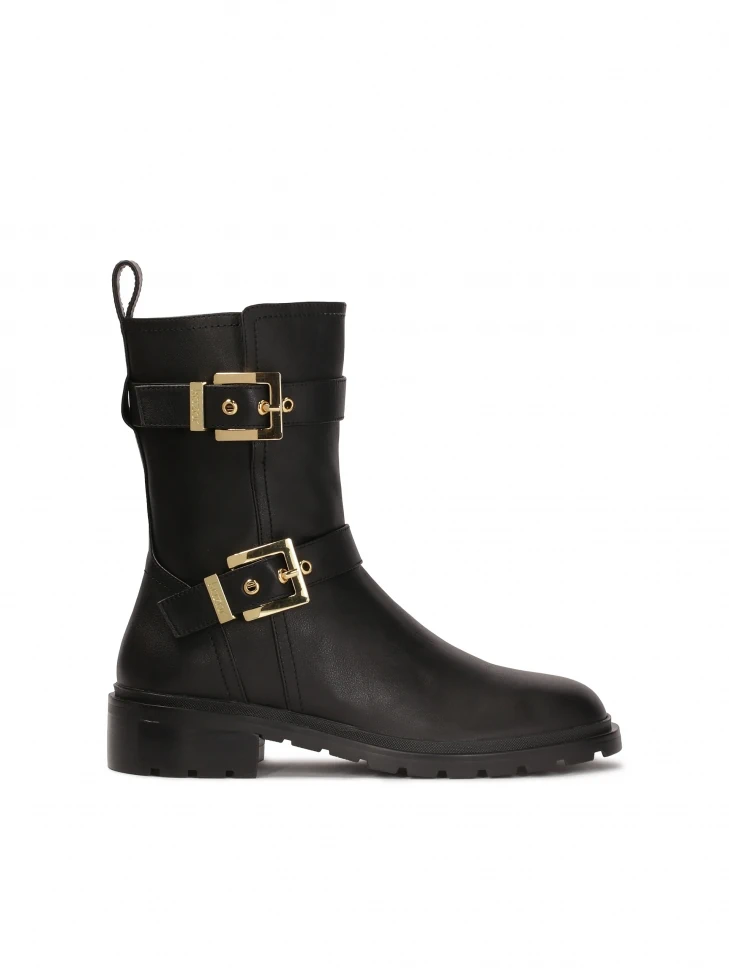 kazar Black motorcycle style boots