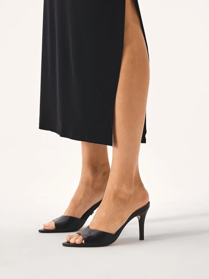 Kazar Black Mules With A Wide Strap
