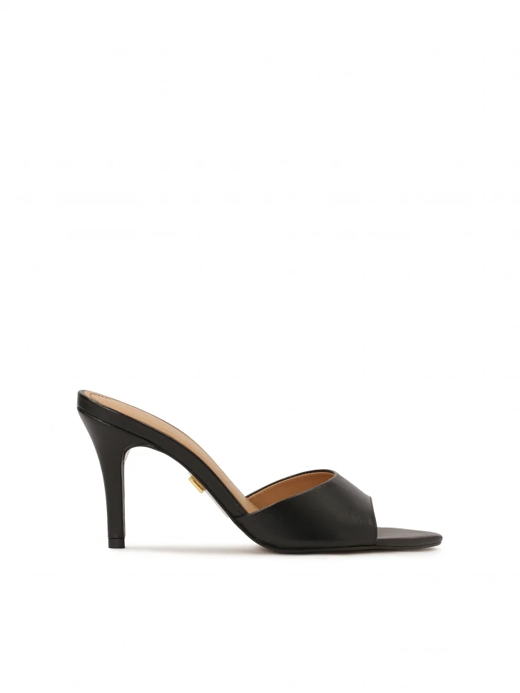 kazar Black mules with a wide strap