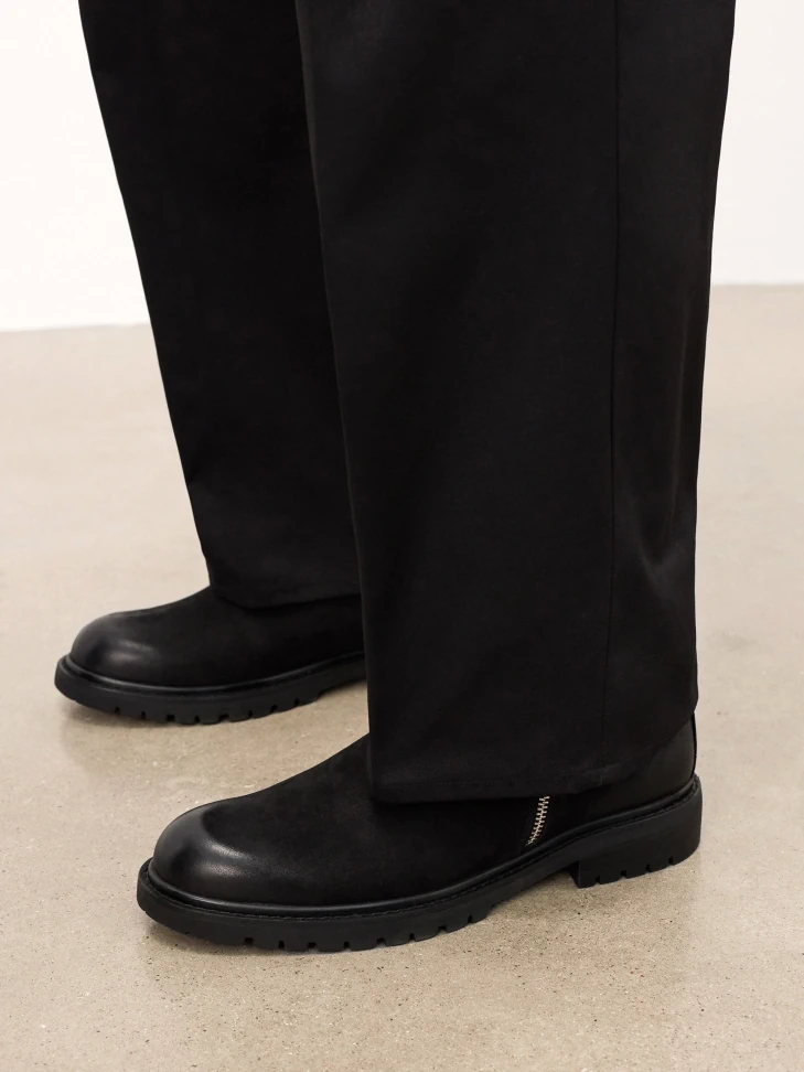 Kazar Black Nubuck Boots