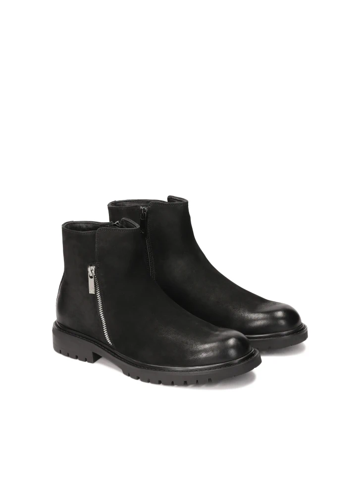 Kazar Black Nubuck Boots
