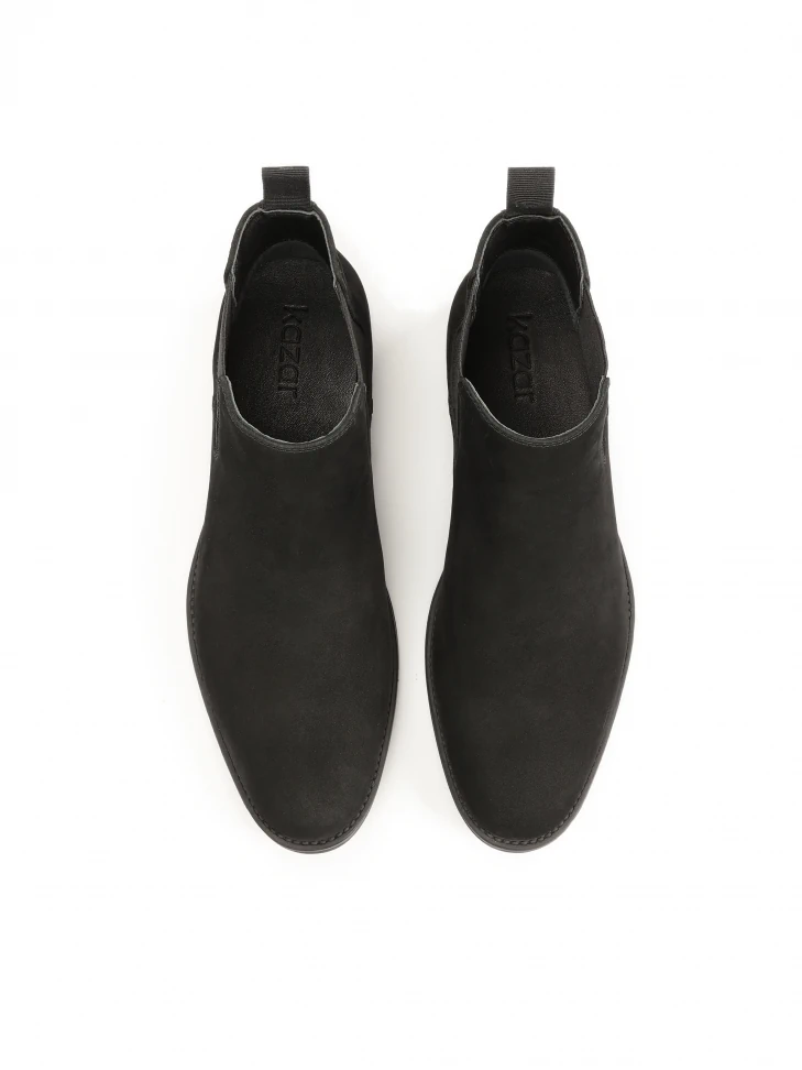 Kazar Black Nubuck Chelsea Boots