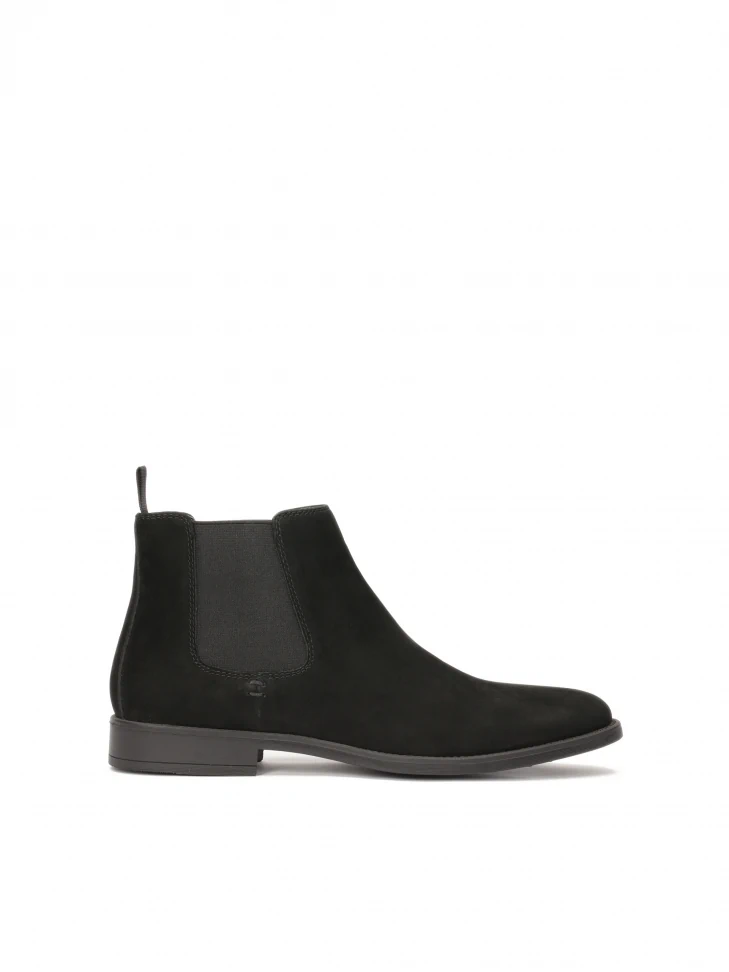 kazar Black nubuck Chelsea boots
