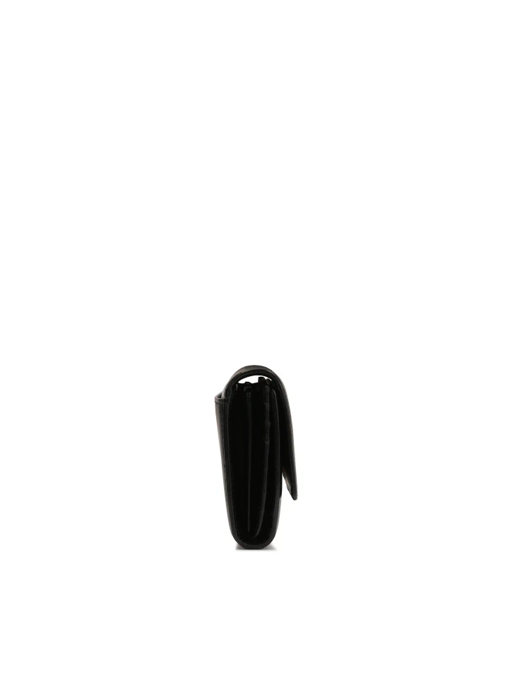 Kazar Black Oblong Leather Wallet