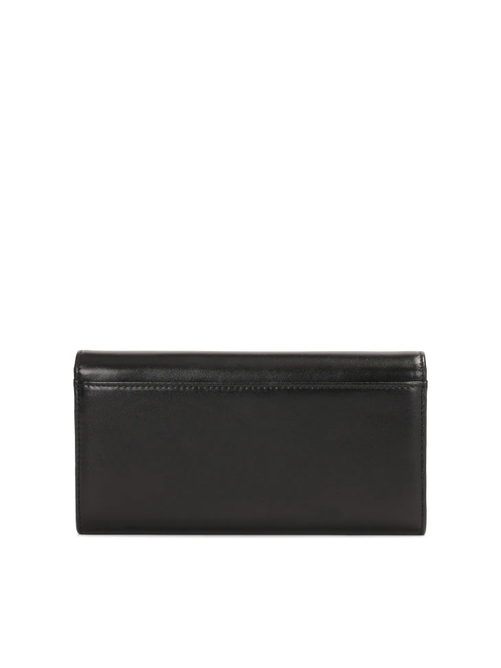 Kazar Black Oblong Leather Wallet