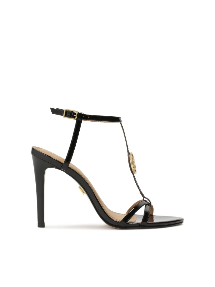 kazar Black patent leather heeled sandals
