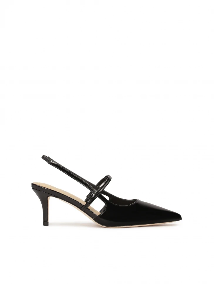 kazar Black patent leather pumps
