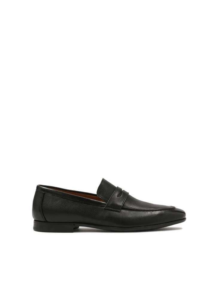 kazar Black pea leather loafers