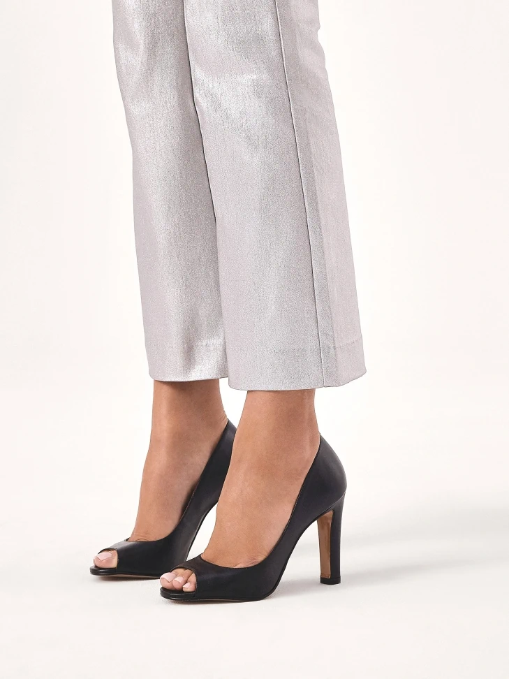 Kazar Black Peep Toe Pumps