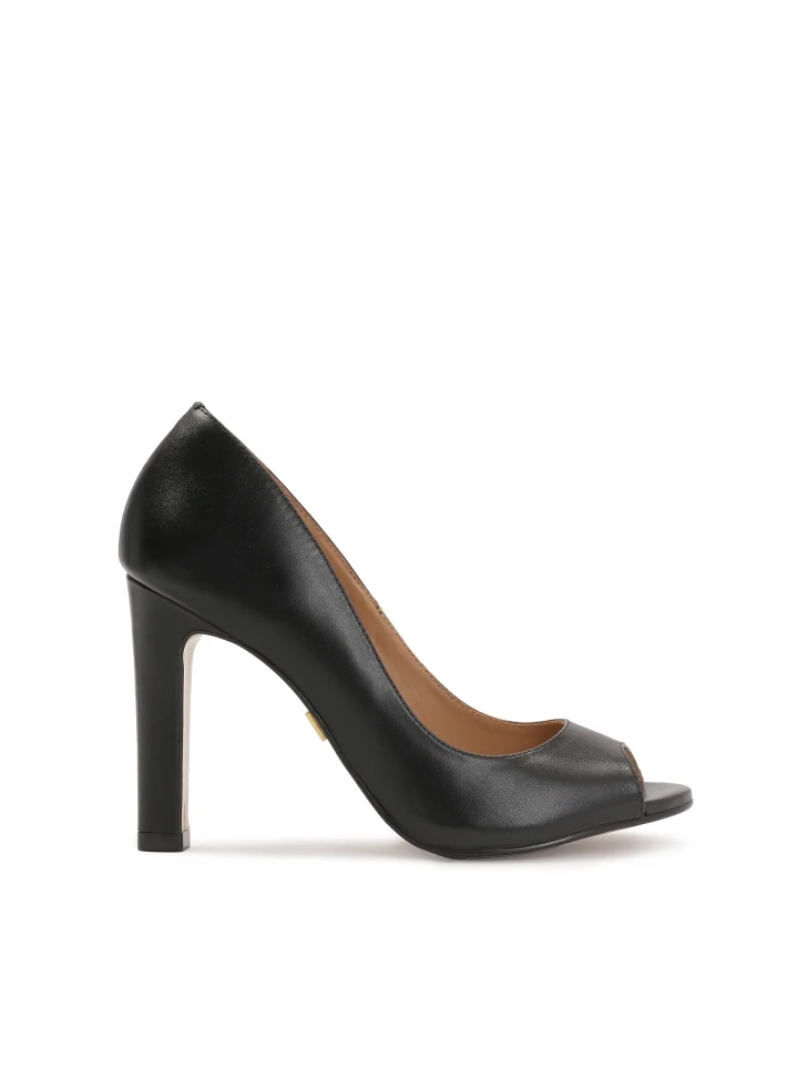 kazar Black peep toe pumps