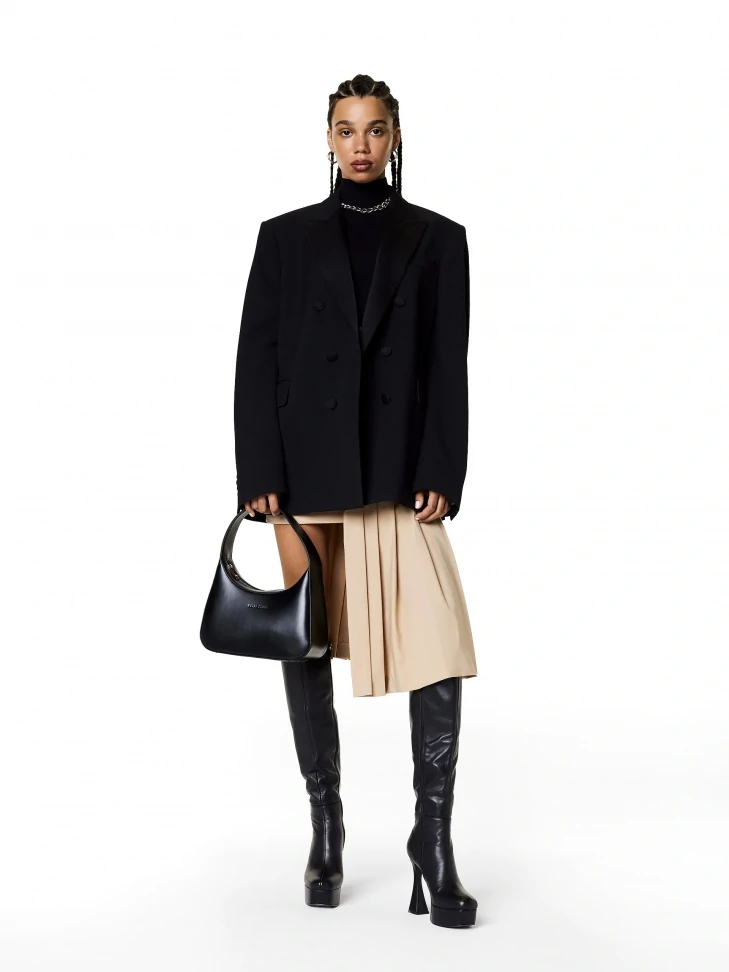 Kazar Black Platform And Cup Heel Boots