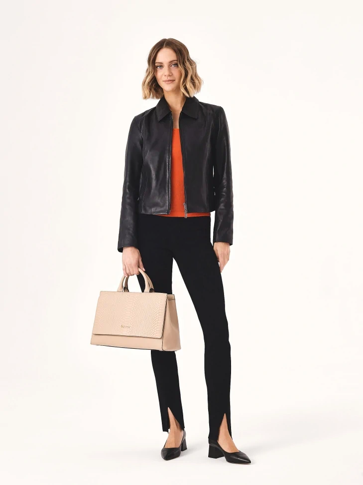 Kazar Black Pumps With A Low High Wide Heel